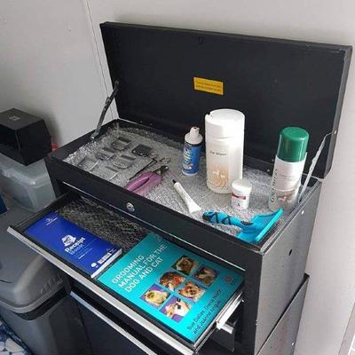 Small tools cabinet inside grooming van   01